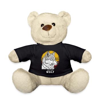 JUST SAY WOLF - Teddy Bear - black - Front