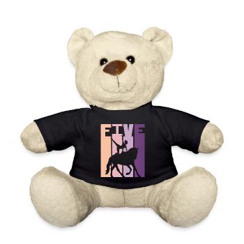 Loves Horse Vaulting Gift - Teddy Bear - black - Front