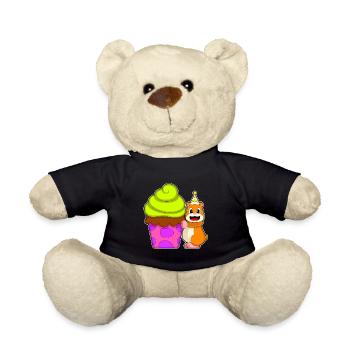 Hamster Birthday Cupcake - Teddy Bear - black - Front