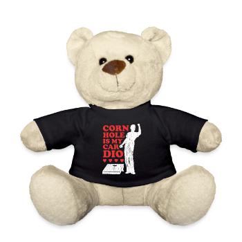 Cornhole Player Bean Bag Blind Hole Cadeau - Nounours - noir - Devant