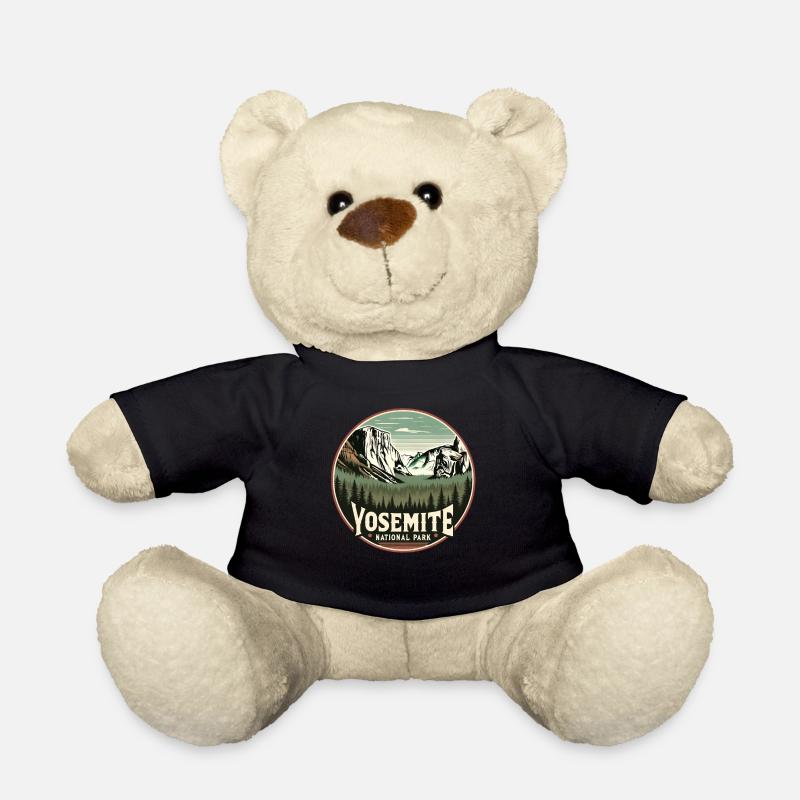 Yosemite Nationalpark Vintage Runde - Teddy - Schwarz