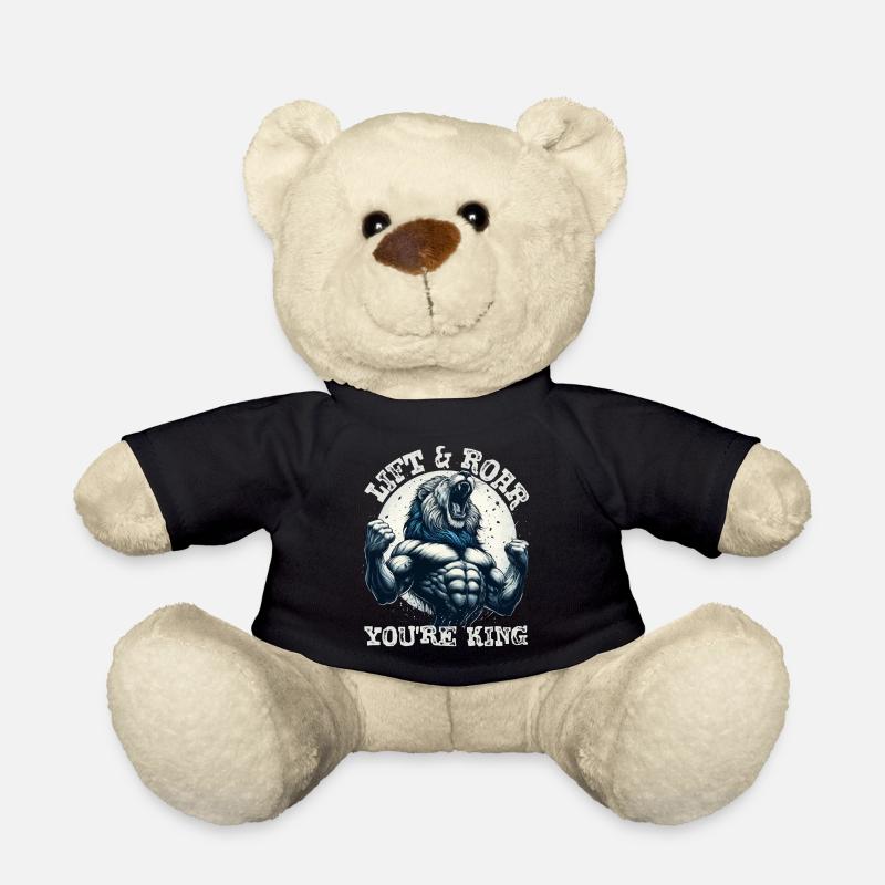 LIFT & ROAR: YOU'RE KING, A BODY BUILDER LION - Teddy Bear - black