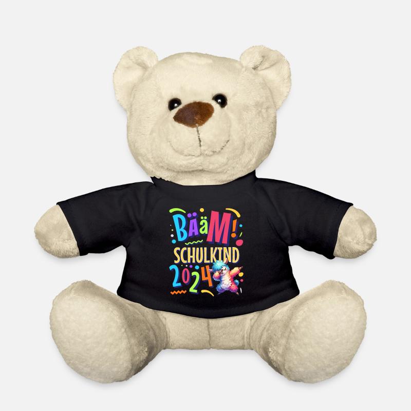 Bääm Schulkind 2024 Alpaka - Teddy - Schwarz