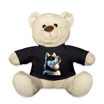 Husky Dogs Lover Dog Love Siberian Huskies - Teddy Bear - black - Front