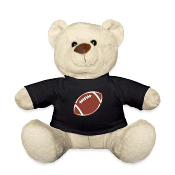 American Football Tshirt Men's Kids Football - Teddy Bear - black - Front
