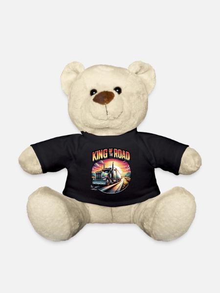 King of the Road - LKW Design. Fernfahrer, Trucker - Teddy - Schwarz