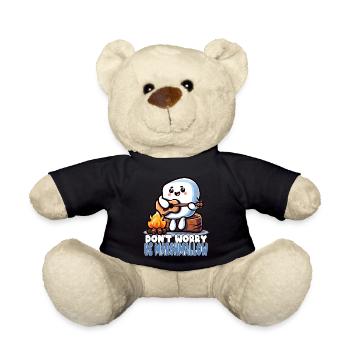 Sorglos Wie Ein Marshmallow Mit Gitarre - Teddy - Schwarz - Vorne