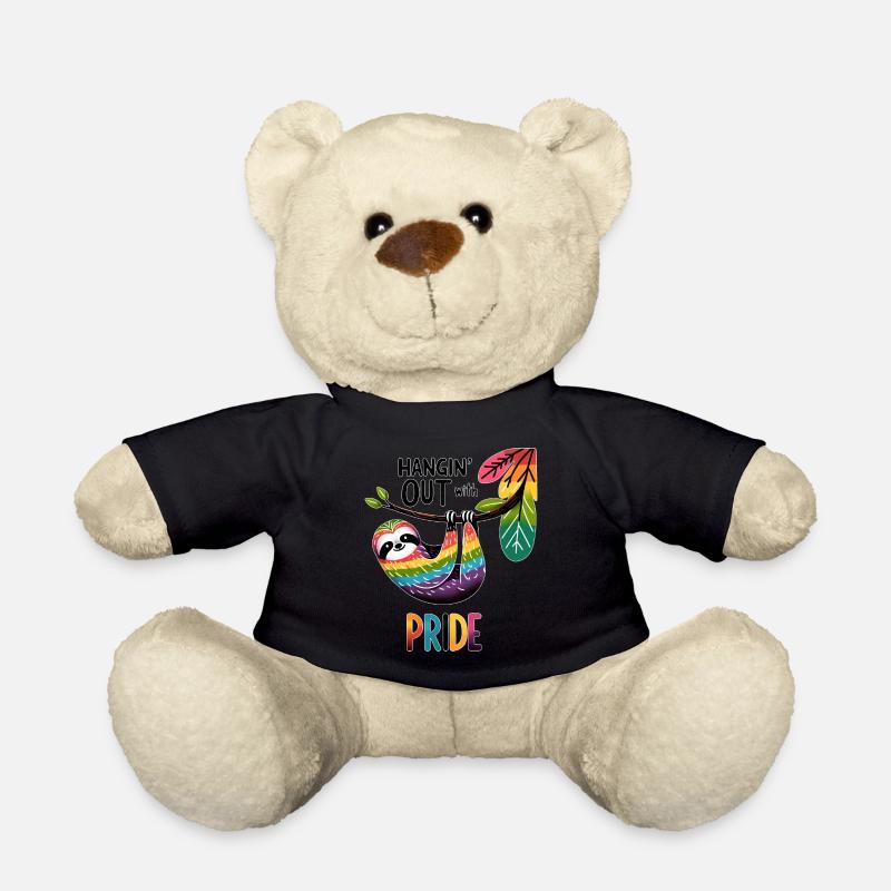 LGBTQ Pride Faultier Stolz Monat - Teddy - Schwarz