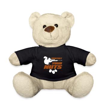 Schützen Sie Ihre Nüsse Lustiges Eichhörnchen mit Pistole Streifenhörnchen - Teddy - Schwarz - Vorne