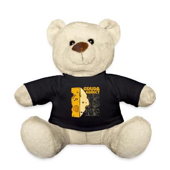 Gouda Addict Queso Cheesemonger Maker Lover Gouda - Teddy Bear - black - Front