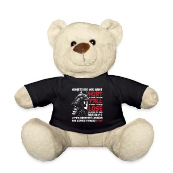 Samurai Ronin Schwertkampf Krieger Geschenk - Teddy - Schwarz - Vorne