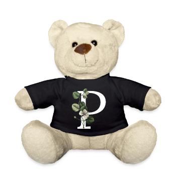 Buchstabe P Grüne Botanik - Teddy - Schwarz - Vorne