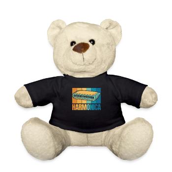Retro Harmonica Harmonicist Mouth Harp Harmonist - Teddy Bear - black - Front