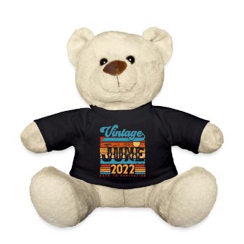 Juni 2022, Vintage-Jubiläumsgeschenk Juni 2022. - Teddy - Schwarz - Vorne