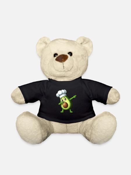 Mignon dessin animé avocat cuisine - Nounours - noir
