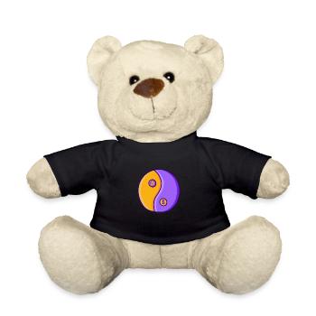 Bitcoin BTC Yin Yang Symbol - Teddy - Schwarz - Vorne