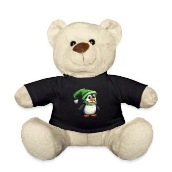 Pinguin Elf Weihnachten Pinguin Niedlich - Teddy - Schwarz - Vorne