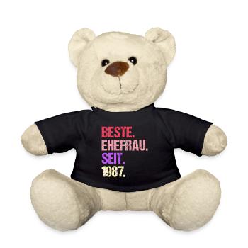 Meilleure épouse de la Saint-Valentin depuis 1987 - Nounours - noir - Devant