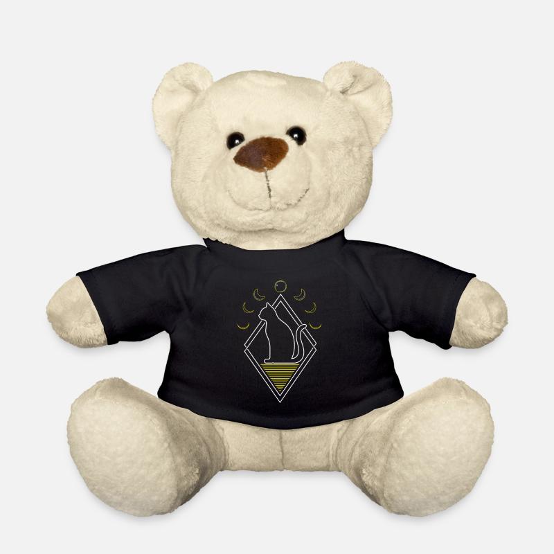 Katze Abstrakt Moon Phases - Teddy - Schwarz