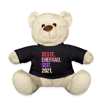 Valentinstag Beste Ehefrau Seit 2021 - Teddy - Schwarz - Vorne