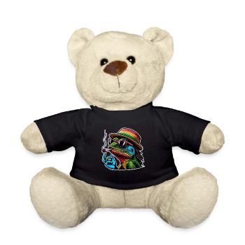 Echse Kiffen Cannabis - Teddy - Schwarz - Vorne