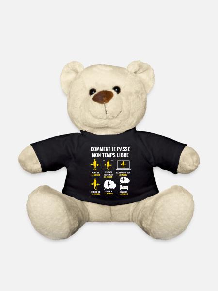 HOW I SPEND MY FREE TIME - strength training - Teddy Bear - black