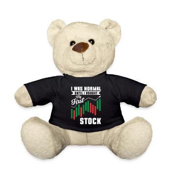 Trading Crypto Stock Market Investor Day Trader - Teddy Bear - black - Front