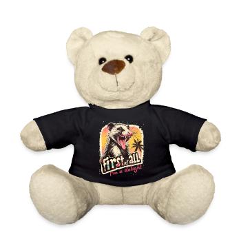 Tout d’abord, je suis un délice Opossum Retro Design - Nounours - noir - Devant