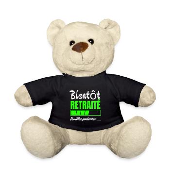 Bientôt retraité veuillez patienter - Nounours - noir - Devant