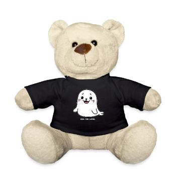 Seal You Later Cute Cartoon Seal Illustration - Teddy Bear - black - Front