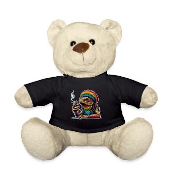 Echse Kiffen Cannabis - Teddy - Schwarz - Vorne