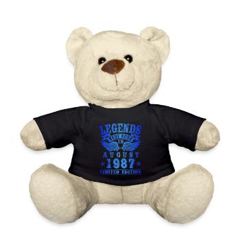 Legends were born in August 1987 Geburtstag - Teddy - Schwarz - Vorne