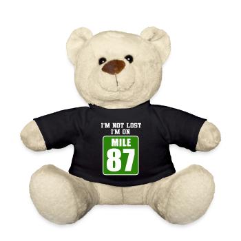 I'm Not Lost I'm On Mile 87 Marathon - Teddy Bear - black - Front