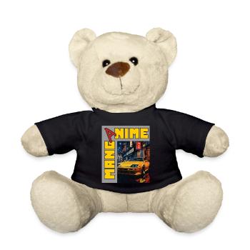 Manga Anime JDM 90s Street Racing Car - Teddy Bear - black - Front
