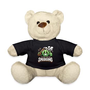 Smudge Sage Feather Spiritual Witchcraft Meditate - Teddy Bear - black - Front