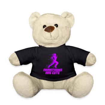 Marathons Are Cute for Ultramarathon - Teddy Bear - black - Front