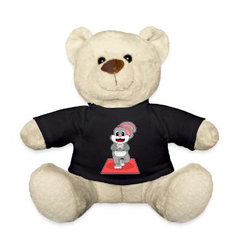 Lapin Yoga Fitness Gymnastique - Nounours - noir - Devant