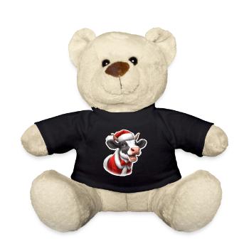 Christmas in July cow funny design for Christmas - Teddy Bear - black - Front