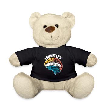 Tourette's Syndrome Awareness Neurodiverse - Teddy Bear - black - Front