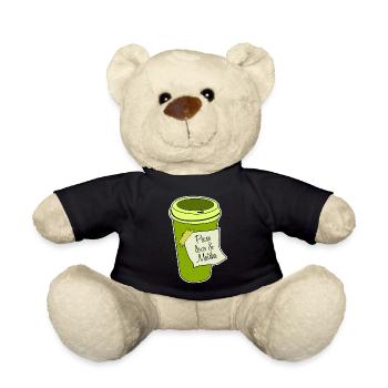 Matcha Tea Japanese Green Tea Powder - Teddy Bear - black - Front