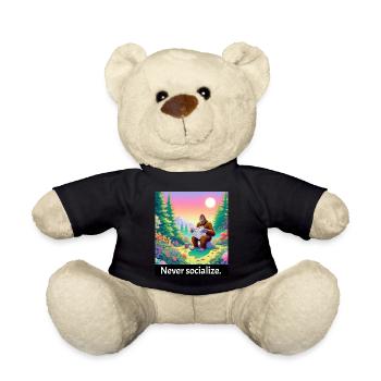 Never socialize - lustiger bigfoot - Teddy - Schwarz - Vorne
