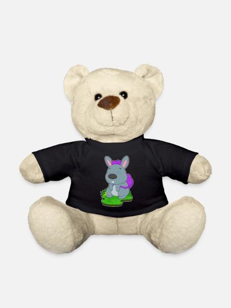 Hase Schüler Rucksack Schule - Teddy - Schwarz