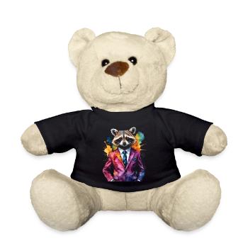 Costume de raton laveur Imprimé de conception animale colorée - Nounours - noir - Devant