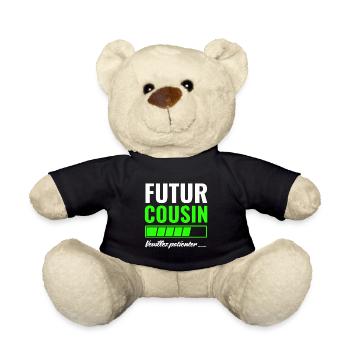Zukünftiger Cousin, bitte warten - Teddy - Schwarz - Vorne