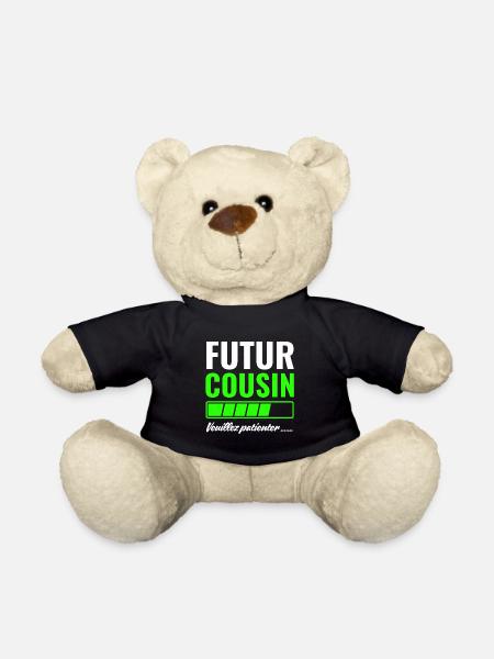 Future cousin please wait - Teddy Bear - black