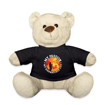 Birdwatcher Ma passion Mon ornithologue Ornithologie - Nounours - noir - Devant