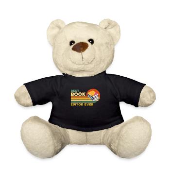 Best Book Editor Ever Retro Journalist Book Editor - Teddy - Schwarz - Vorne