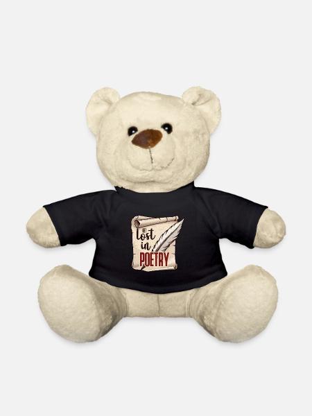 Poetry Lover Get Lost In Poetry Bookworm Reader - Teddy - Schwarz