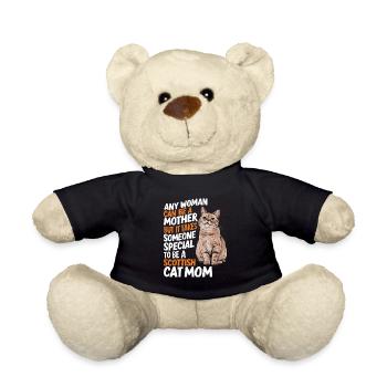 Katze Scottish Fold Geschenk - Teddy - Schwarz - Vorne