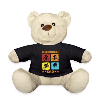 Meilleur papa de vélo de route - Nounours - noir - Devant